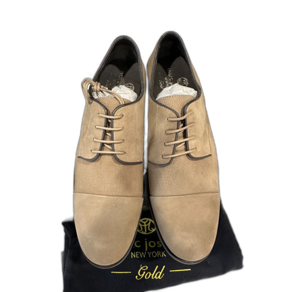 NIB Marc Jacobs Gold Downing St Taupe Men's Lace up Oxford Size 8 - Picture 5 of 8